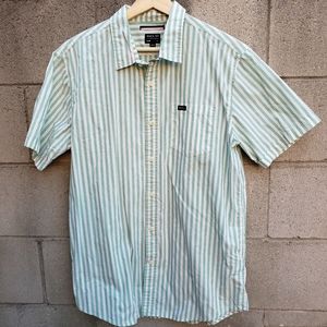RVCA Large stripe button down shirt